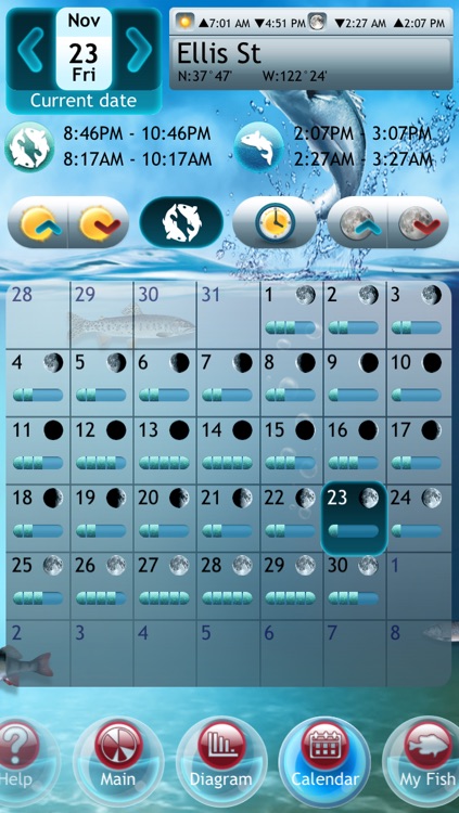 Fishing Deluxe Plus -- Best Fishing Times Calendar