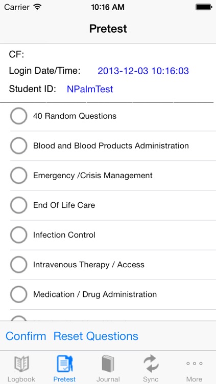 NPalm Nursing Assessment