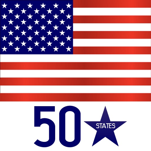 The 50 States - States, capitals & flags of the United States icon