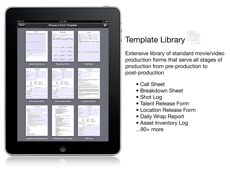 Cinema Forms - Movie Production Forms (Call Sheet, Model Release, Invoices, etc.)