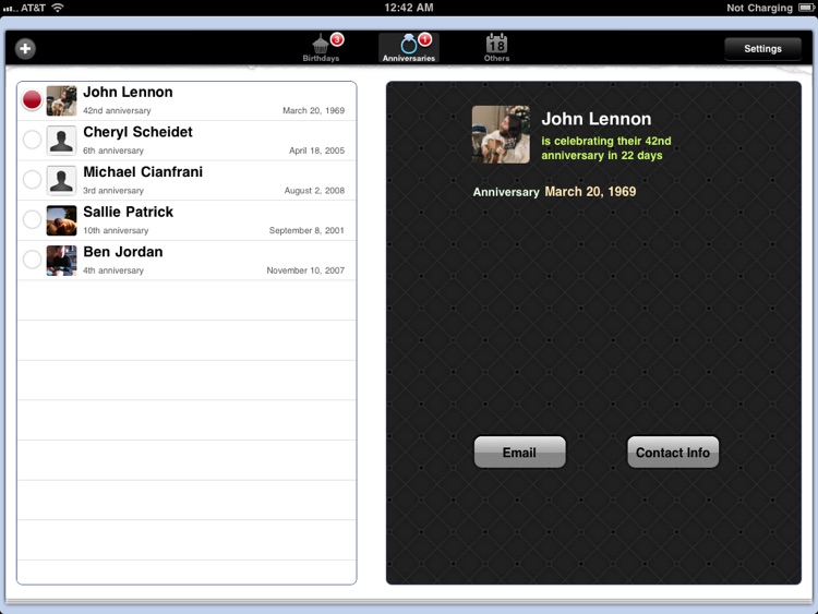 Birthdays Anniversaries & More for iPad screenshot-4