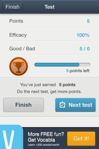 Vocabla: TOEFL Exam. Play & learn 1350 English words and improve vocabulary in easy tests. screenshot 3
