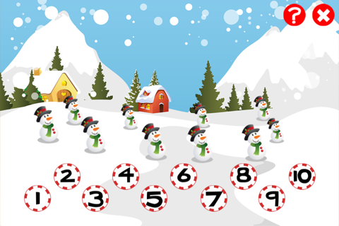 Christmas counting game for children: Learn to count the numbers 1-10 with Santa for Christmas screenshot 2