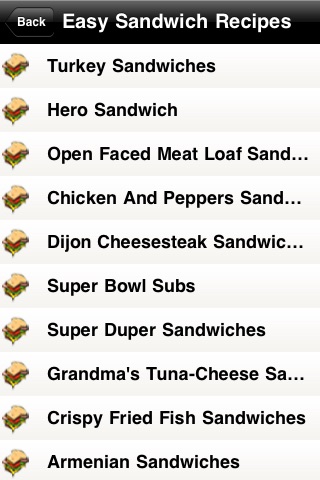 Easy Sandwich Recipes screenshot 3