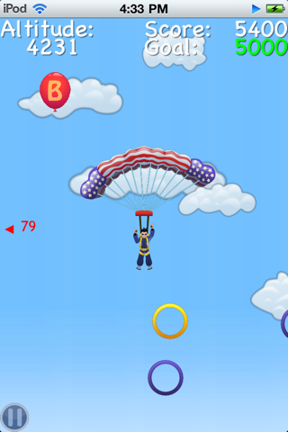 SkyDiver! by Purple Buttons screenshot 2