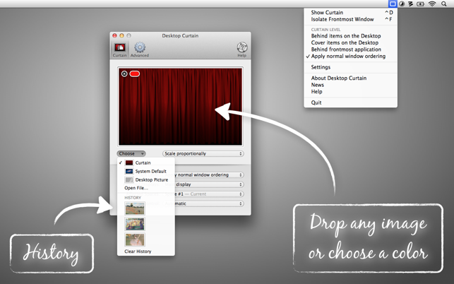 ‎Desktop Curtain Screenshot