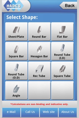 Hadco Metal Weight Calculator screenshot 2