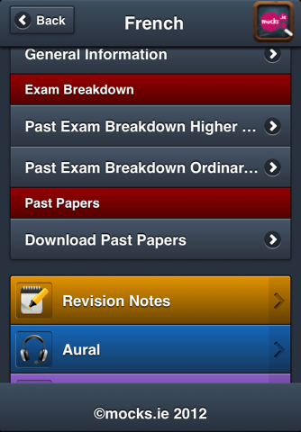 mocks.ie Junior Cert App screenshot 2