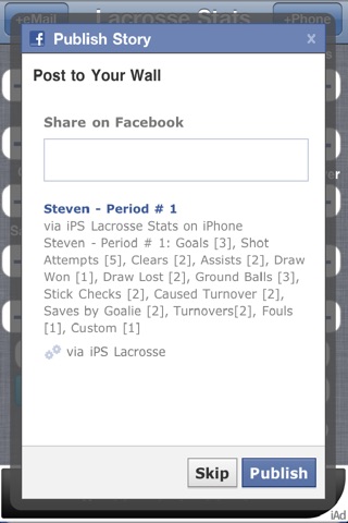 iPS Lacrosse Stats screenshot 4