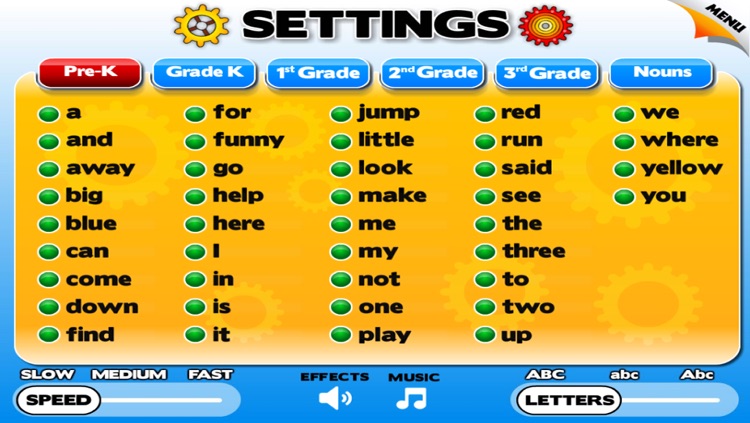 Sight Words Games & Flash Cards for Reading and Spelling Success at School (Learn to Read Preschool, Kindergarten and Grade 1 Kids) screenshot-3