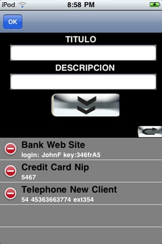 Information keeper screenshot 3