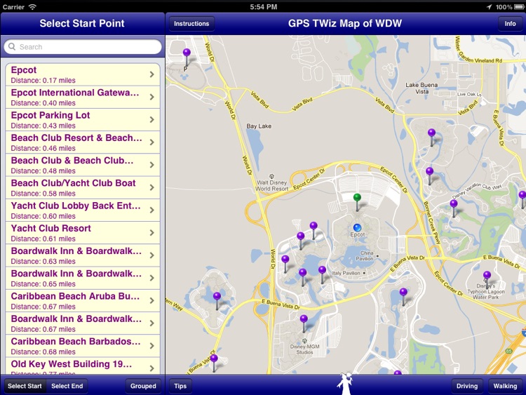 GPS Transportation Wizard HD for Walt Disney World