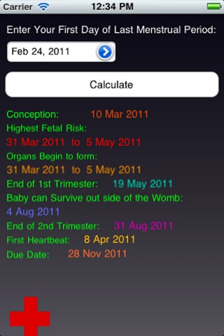 Pregnancy Due Date screenshot 2