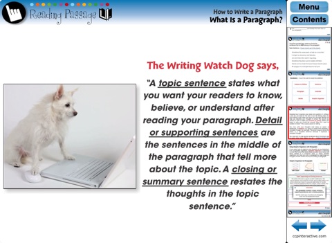 How to Write a Paragraph - Common Core screenshot 2