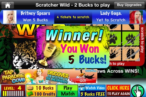 Scratchers - Free Instant Scratch Off Lucky Lottery Tickets screenshot 3