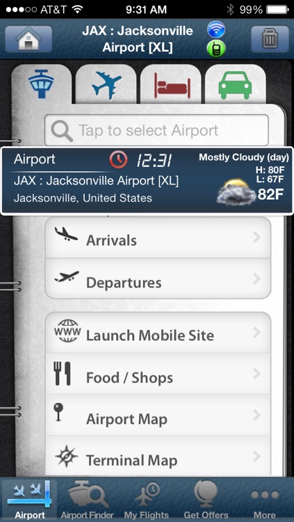 Jacksonville Airport + Flight Tracker