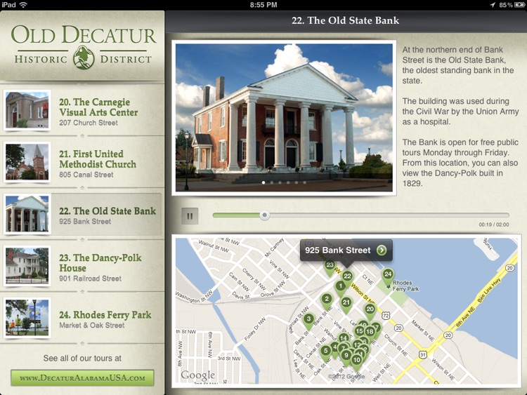 Old Decatur Historic Walking Tour for iPad - City of Decatur, AL