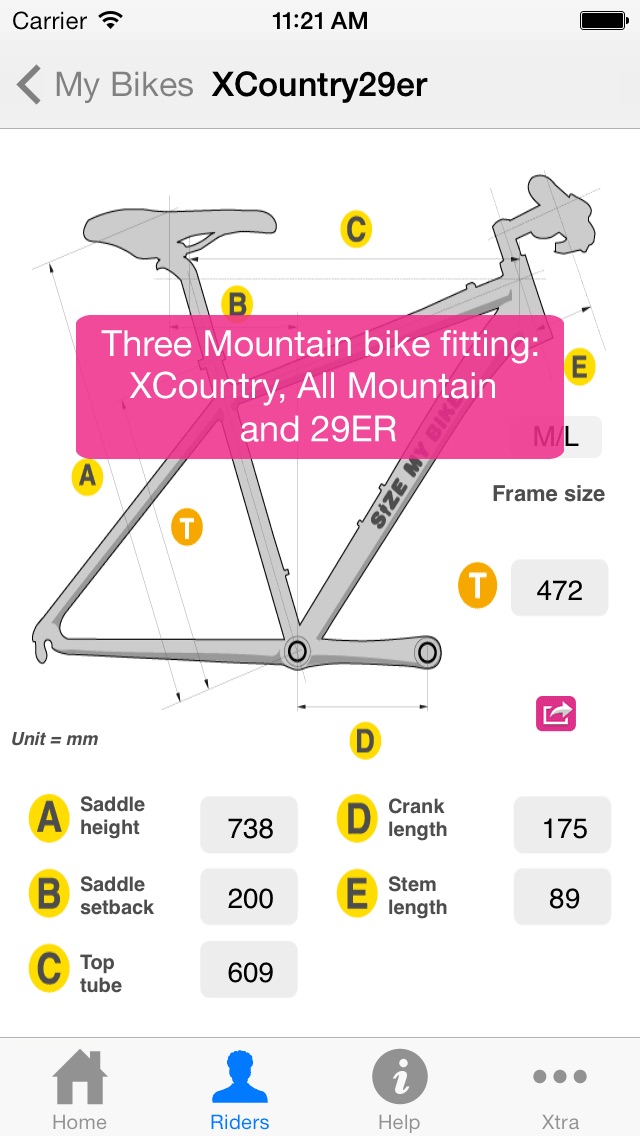 SizeMyBike screenshot1