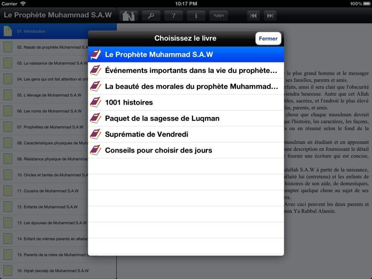 Muslim Book Pack for iPad - French Indonesia