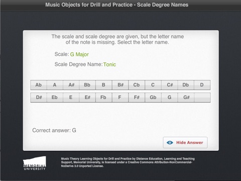 Identify Scale Degree Names screenshot 2