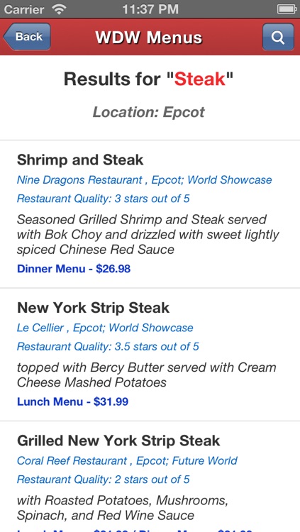Disney World Menus from TouringPlans.com – Up to Date Menus for Disney World Restaurants screenshot-3