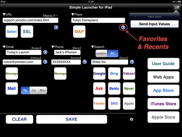 Simple Launcher for iPad (launch iMessage,Maps,SearchEngines,etc.)