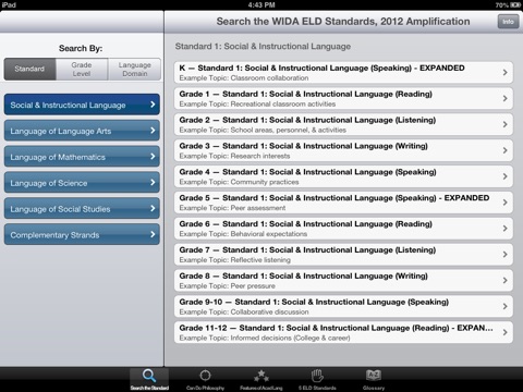 WIDA ELD Standards screenshot 3