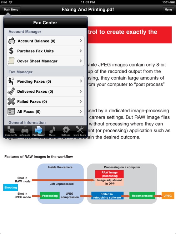 Fax Print & Share Pro for iPad