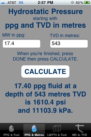 Oilfield Hydrostatic Pressure