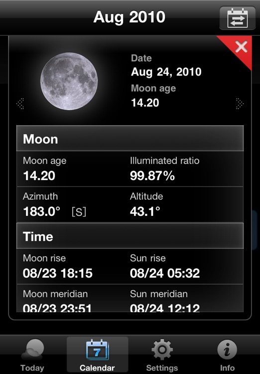 Tsukuyomi International - Moon phases and Lunar calendar screenshot-3