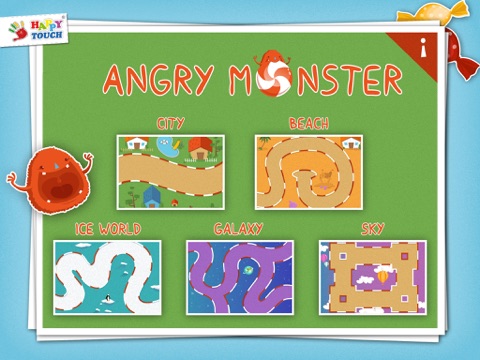 Angry Monster – loves Candies! Kids Apps for toddlers and preschoolers aged 2 and above - by Happy Touch Kids Games® screenshot 2