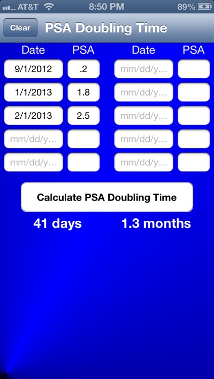 PSA Doubling