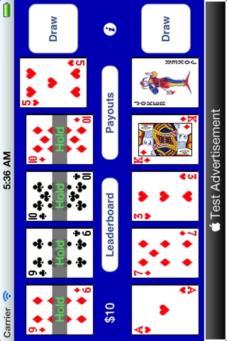 Double Video Poker Lite screenshot 3