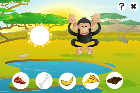 A Feed The Cool Safari Animals Kids Game – Free Interactive Experience To Learn About Good Nutrition screenshot 3