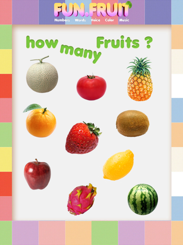 fruit 123 (HD) Lite - learning numbers and flash card for kids screenshot 2