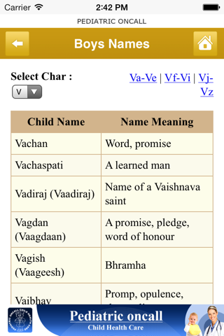 Indian Baby Names - Pediatric Oncall screenshot 4