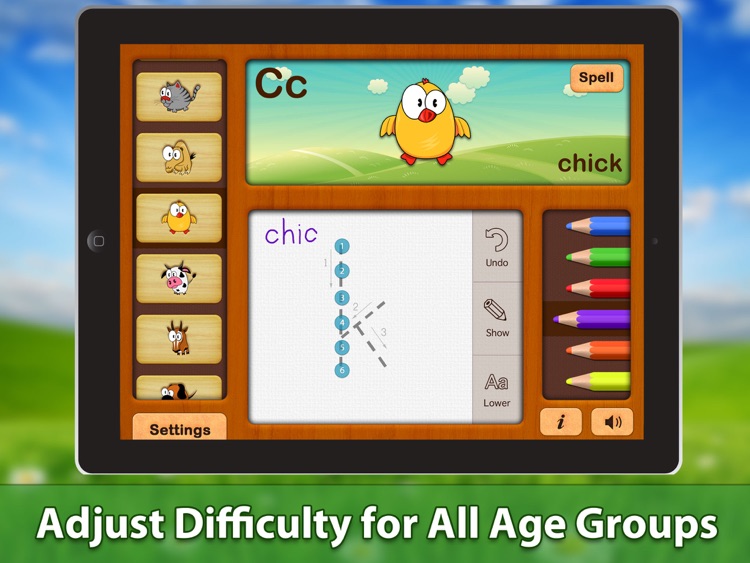 ABC Phonics Animals Writing HD - for iPad screenshot-3