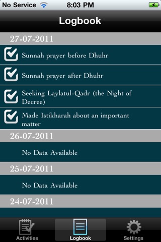 Ramadhan Checklist screenshot 2