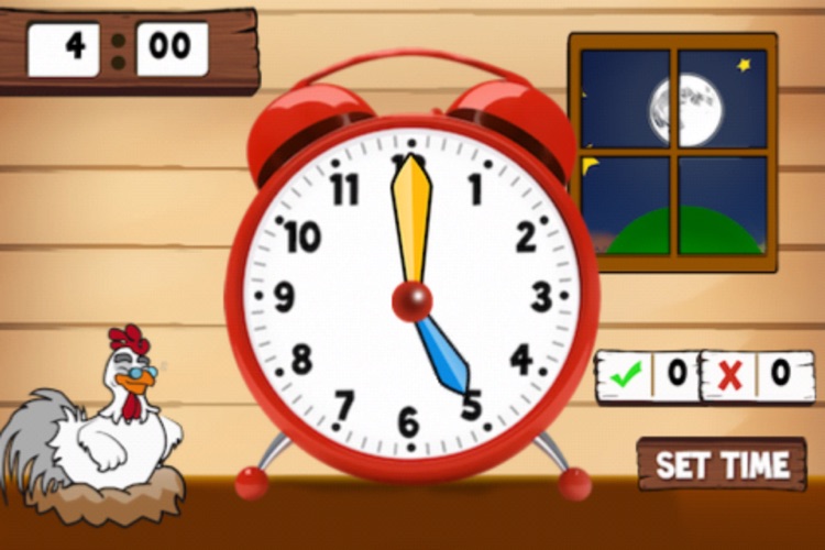 Wake the Rooster by Telling Time : Tiny Chicken