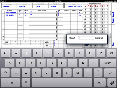 Cricket Score Sheet screenshot 3