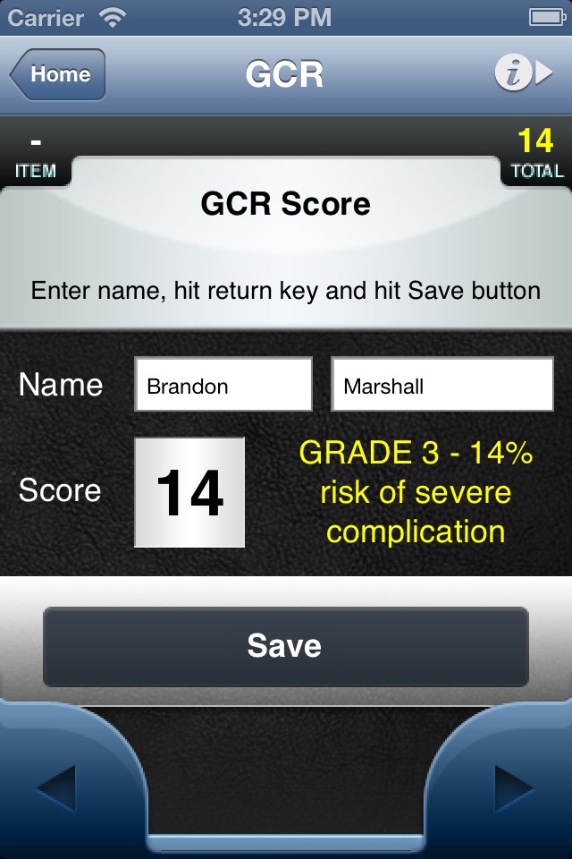 Goldman Cardiac Risk screenshot 3