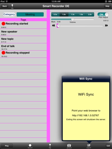 Smart Recorder DE Classic for iPad - The music and voice recording app screenshot 4