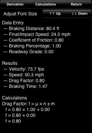 Minimum Speed Calculations screenshot 3