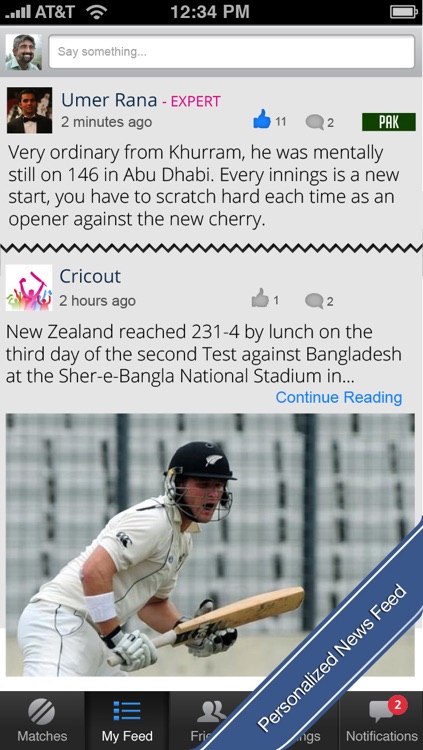 Cricout - Live cricket scores, commentary, experts and friends. The most fun way to follow cricket online! screenshot-3