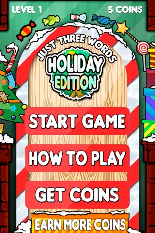 Just Three Words - A Free and Fun Word Game for the Holidays and Christmas screenshot 4