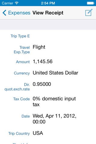 SAP Travel Expense Report screenshot 3