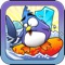 "Take your penguin on a surfing adventure on the big blue ocean