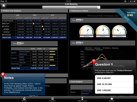 Oracle Business Intelligence Mobile Quiz App screenshot 3