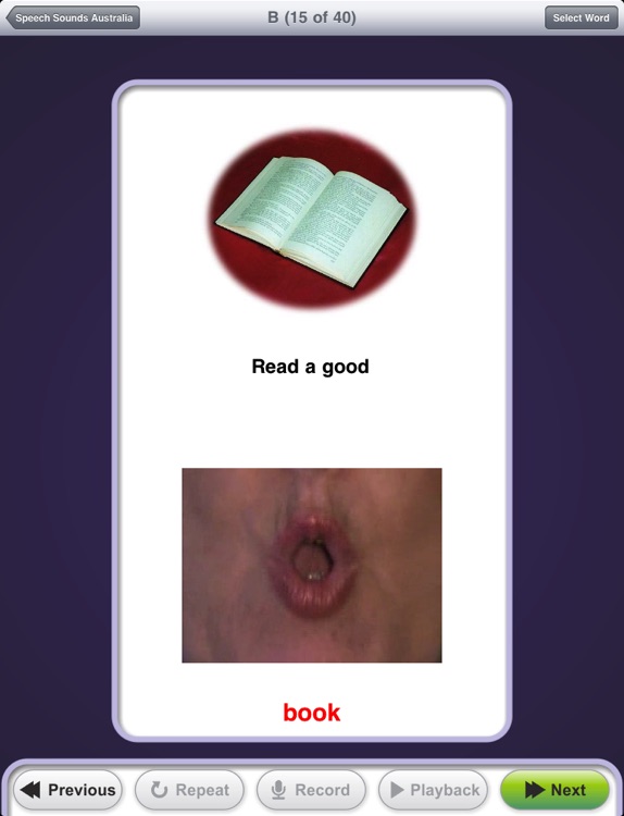 Speech Sounds on Cue for iPad (Australian English)