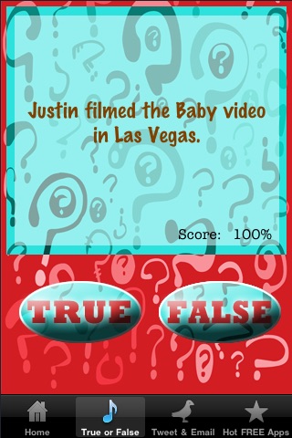 Bieber Fever True or False FREE screenshot 2